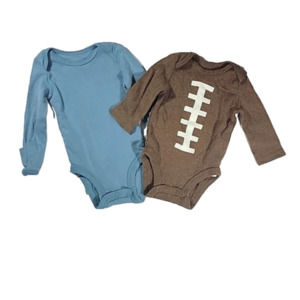 CARTER'S Newborn football blue onesies 2 pieces